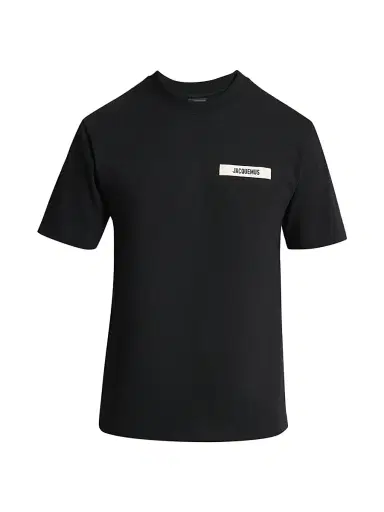Jacquemus Men's Grosgrain Logo Cotton T-Shirt | Thumbnail 1 Jacquemus Men's Grosgrain Logo Cotton T-Shirt | Thumbnail 1