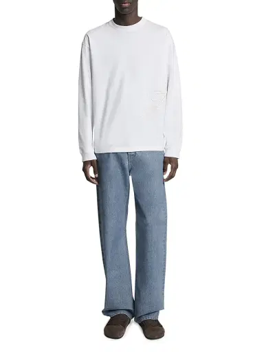Jacquemus Men's J-Embroidered Long-Sleeve T-Shirt - White - Size Small | Thumbnail 2 Jacquemus Men's J-Embroidered Long-Sleeve T-Shirt - White - Size Small | Thumbnail 2
