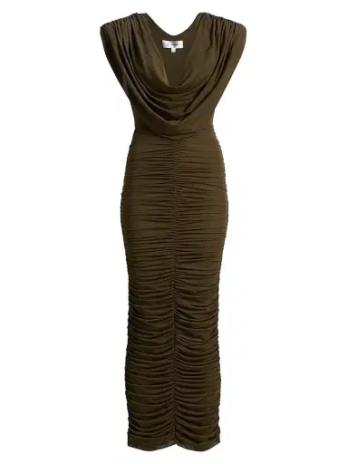 Ronny Kobo Women's Parish Cowlneck Body-Con Maxi Dress - Burnt Olive | Thumbnail 1 Ronny Kobo Women's Parish Cowlneck Body-Con Maxi Dress - Burnt Olive | Thumbnail 1