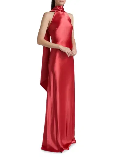 Talbot Runhof Women's Paneled Satin Gown - Siena | Thumbnail 3 Talbot Runhof Women's Paneled Satin Gown - Siena | Thumbnail 3