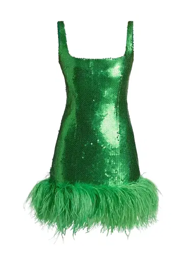 16Arlington Women's Sior Feather-Trimmed Sequined Minidress - Giada | Thumbnail 1 16Arlington Women's Sior Feather-Trimmed Sequined Minidress - Giada | Thumbnail 1