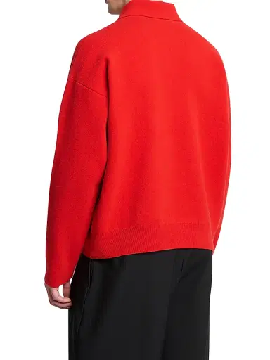 Jacquemus Men's Doppio Wool-Blend Polo Sweater | Thumbnail 4 Jacquemus Men's Doppio Wool-Blend Polo Sweater | Thumbnail 4
