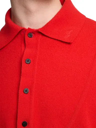 Jacquemus Men's Doppio Wool-Blend Polo Sweater | Thumbnail 5 Jacquemus Men's Doppio Wool-Blend Polo Sweater | Thumbnail 5