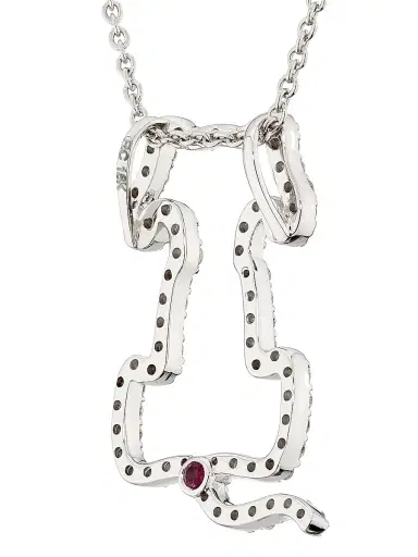 Roberto Coin Women's Tiny Treasures 18K White Gold & 0.24 TCW Diamond Dog Pendant Necklace - White Gold | Thumbnail 4 Roberto Coin Women's Tiny Treasures 18K White Gold & 0.24 TCW Diamond Dog Pendant Necklace - White Gold | Thumbnail 4