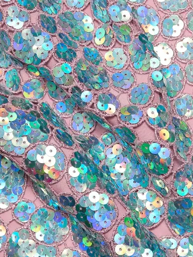 Markarian Women's Galaxie Iridescent Sequined Minidress - Blue Pink | Thumbnail 7 Markarian Women's Galaxie Iridescent Sequined Minidress - Blue Pink | Thumbnail 7