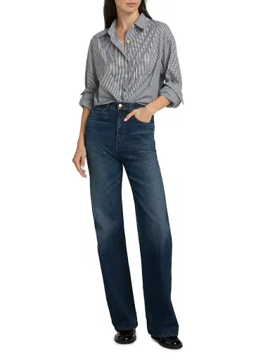 Jamie Haller Women's The Crease Flare Jeans - Distressed Dark | Thumbnail 2 Jamie Haller Women's The Crease Flare Jeans - Distressed Dark | Thumbnail 2