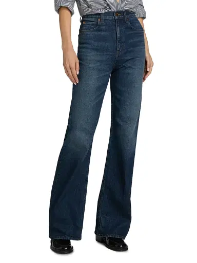 Jamie Haller Women's The Crease Flare Jeans - Distressed Dark | Thumbnail 3 Jamie Haller Women's The Crease Flare Jeans - Distressed Dark | Thumbnail 3