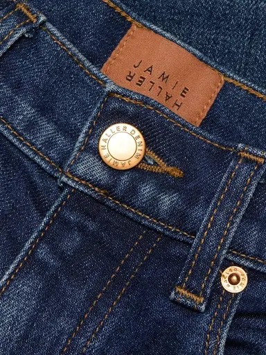 Jamie Haller Women's The Crease Flare Jeans - Distressed Dark | Thumbnail 7 Jamie Haller Women's The Crease Flare Jeans - Distressed Dark | Thumbnail 7