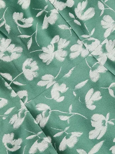 Markarian Women's Numa Floral Brocade Scoopneck Corset Midi-Dress - Green White | Thumbnail 7 Markarian Women's Numa Floral Brocade Scoopneck Corset Midi-Dress - Green White | Thumbnail 7