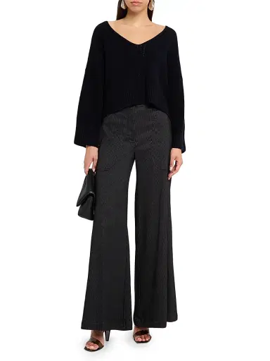 JBQ Women's Oslo Checkered Wide-Leg Pants - Midnight | Thumbnail 2 JBQ Women's Oslo Checkered Wide-Leg Pants - Midnight | Thumbnail 2