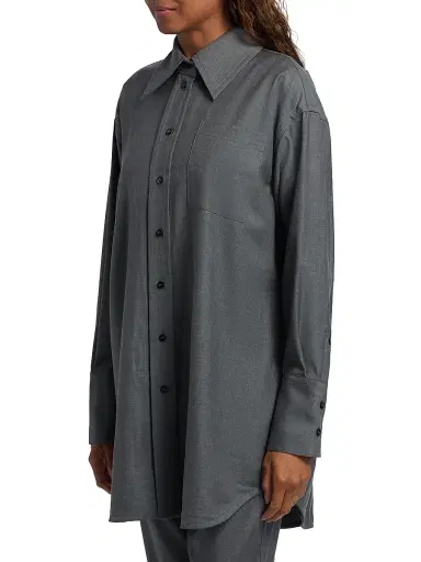 Co Women's Point Collar Wool Overshirt | Thumbnail 4 Co Women's Point Collar Wool Overshirt | Thumbnail 4