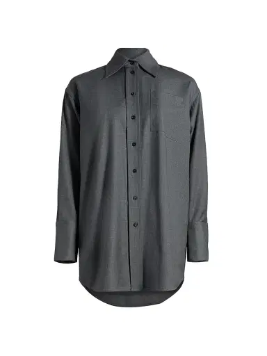 Co Women's Point Collar Wool Overshirt | Thumbnail 1 Co Women's Point Collar Wool Overshirt | Thumbnail 1