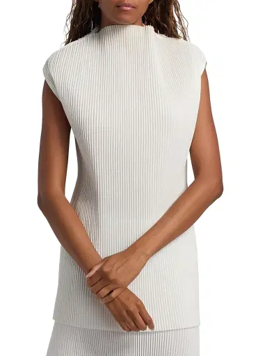 Co Women's Plissé Sleeveless Top | Thumbnail 3 Co Women's Plissé Sleeveless Top | Thumbnail 3
