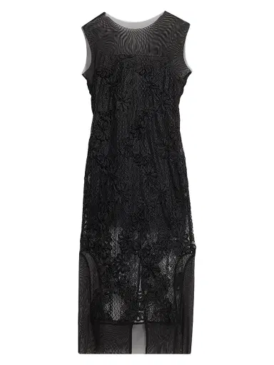 JBQ Women's Cove Floral-Lace Sheer-Overlay Midi-Dress - Black - Size Large | Thumbnail 1 JBQ Women's Cove Floral-Lace Sheer-Overlay Midi-Dress - Black - Size Large | Thumbnail 1