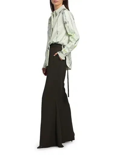 Jason Wu Collection Women's Soft Suiting Flare Pants - Nori - Size 12 | Thumbnail 2 Jason Wu Collection Women's Soft Suiting Flare Pants - Nori - Size 12 | Thumbnail 2