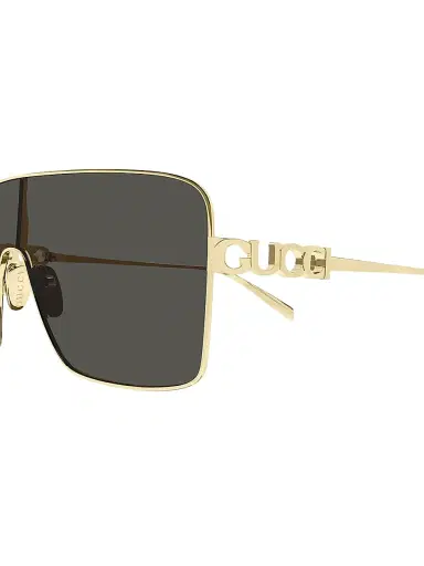 Gucci Women's Block Bending 99MM Shield Sunglasses - Gold | Thumbnail 3 Gucci Women's Block Bending 99MM Shield Sunglasses - Gold | Thumbnail 3