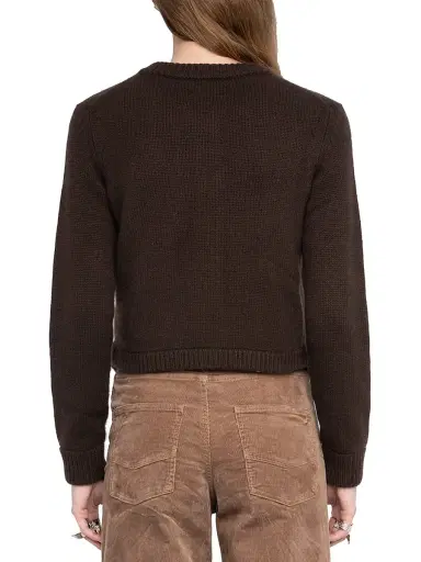 Zadig & Voltaire Women's Westia Bijoux Cashmere Cardigan - Dark Chocolate - Size Medium | Thumbnail 4 Zadig & Voltaire Women's Westia Bijoux Cashmere Cardigan - Dark Chocolate - Size Medium | Thumbnail 4