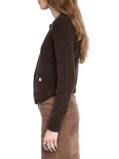 Zadig & Voltaire Women's Westia Bijoux Cashmere Cardigan - Dark Chocolate - Size Medium | Thumbnail 5 Zadig & Voltaire Women's Westia Bijoux Cashmere Cardigan - Dark Chocolate - Size Medium | Thumbnail 5