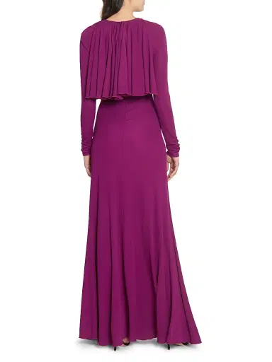 Giambattista Valli Women's Cape Overlay Maxi Dress - Purple | Thumbnail 5 Giambattista Valli Women's Cape Overlay Maxi Dress - Purple | Thumbnail 5