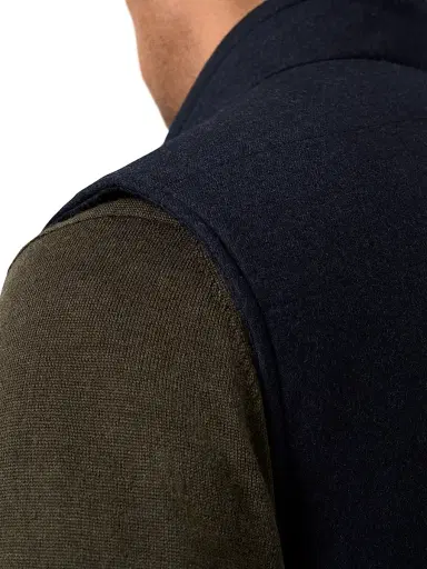 Eton Men's Wool Flannel Padded Vest - Navy - Size XXL | Thumbnail 4 Eton Men's Wool Flannel Padded Vest - Navy - Size XXL | Thumbnail 4