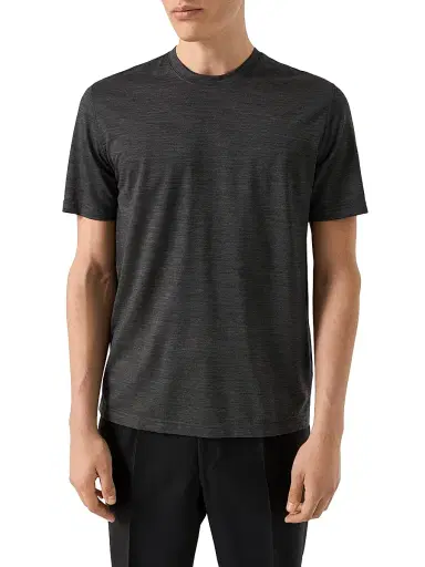 Eton Men's Merino Wool T-Shirt - Dark Grey | Thumbnail 2 Eton Men's Merino Wool T-Shirt - Dark Grey | Thumbnail 2