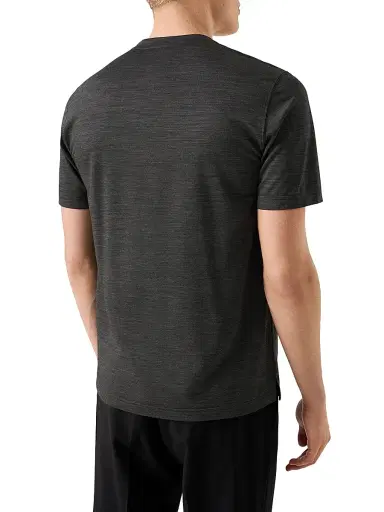 Eton Men's Merino Wool T-Shirt - Dark Grey | Thumbnail 3 Eton Men's Merino Wool T-Shirt - Dark Grey | Thumbnail 3