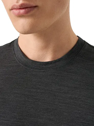 Eton Men's Merino Wool T-Shirt - Dark Grey | Thumbnail 4 Eton Men's Merino Wool T-Shirt - Dark Grey | Thumbnail 4