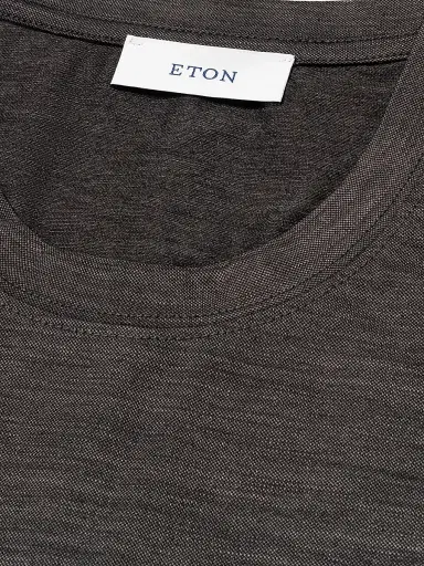 Eton Men's Merino Wool T-Shirt - Dark Grey | Thumbnail 6 Eton Men's Merino Wool T-Shirt - Dark Grey | Thumbnail 6
