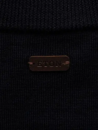 Eton Men's Merino Wool Quarter-Zip Sweater - Navy | Thumbnail 7 Eton Men's Merino Wool Quarter-Zip Sweater - Navy | Thumbnail 7