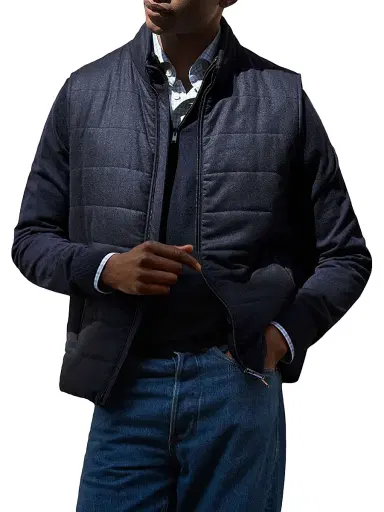 Eton Men's Merino Wool Quarter-Zip Sweater - Navy | Thumbnail 8 Eton Men's Merino Wool Quarter-Zip Sweater - Navy | Thumbnail 8