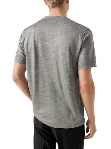 Eton Men's Merino Wool T-Shirt - Grey | Thumbnail 3 Eton Men's Merino Wool T-Shirt - Grey | Thumbnail 3