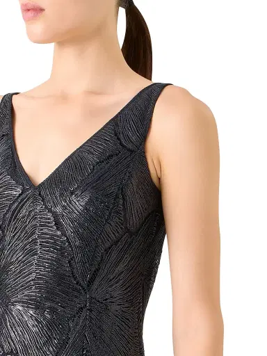 Akris Women's Embroidered Fit & Flare Midi-Dress - Black - Size 8 | Thumbnail 6 Akris Women's Embroidered Fit & Flare Midi-Dress - Black - Size 8 | Thumbnail 6