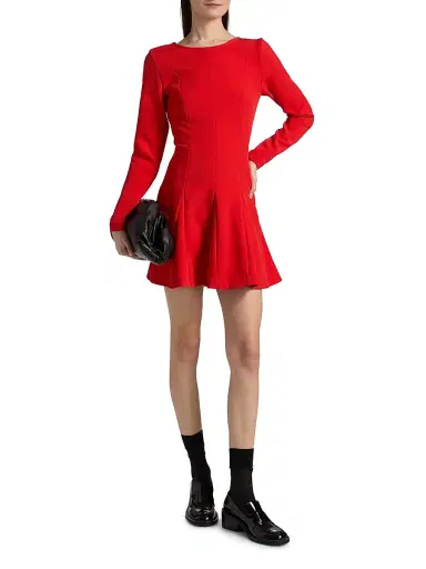 Kika Vargas Women's Tala Crepe Minidress - Red | Thumbnail 2 Kika Vargas Women's Tala Crepe Minidress - Red | Thumbnail 2