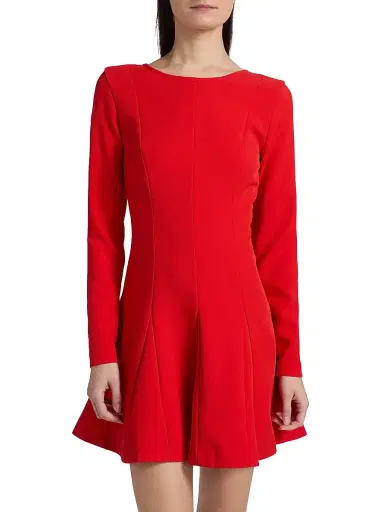 Kika Vargas Women's Tala Crepe Minidress - Red | Thumbnail 3 Kika Vargas Women's Tala Crepe Minidress - Red | Thumbnail 3