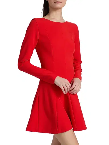 Kika Vargas Women's Tala Crepe Minidress - Red | Thumbnail 4 Kika Vargas Women's Tala Crepe Minidress - Red | Thumbnail 4