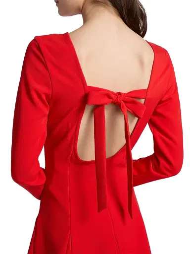 Kika Vargas Women's Tala Crepe Minidress - Red | Thumbnail 6 Kika Vargas Women's Tala Crepe Minidress - Red | Thumbnail 6