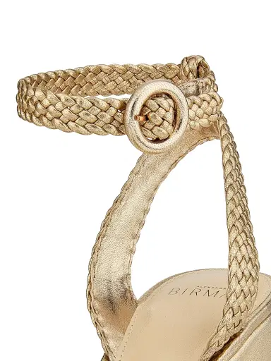 Alexandre Birman Women's Suelita 100MM Leather Platform Wedge Sandals - Golden - Size 8 | Thumbnail 5 Alexandre Birman Women's Suelita 100MM Leather Platform Wedge Sandals - Golden - Size 8 | Thumbnail 5