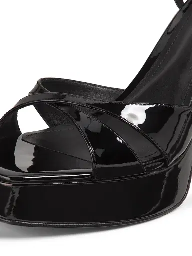 Schutz Women's Maxine 120MM Patent Leather Platform Sandals - Black | Thumbnail 5 Schutz Women's Maxine 120MM Patent Leather Platform Sandals - Black | Thumbnail 5