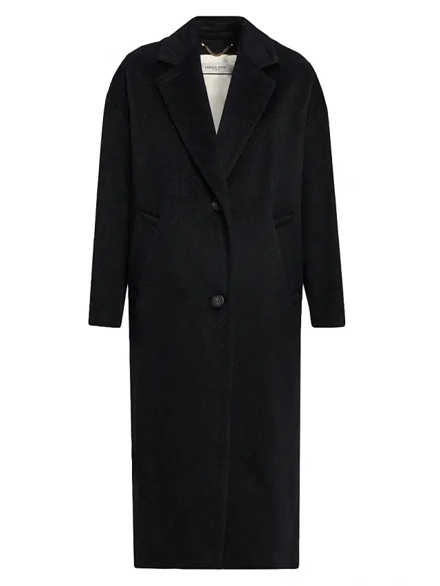 Women's Golden Wool Cocoon Coat - Black Women's Golden Wool Cocoon Coat - Black