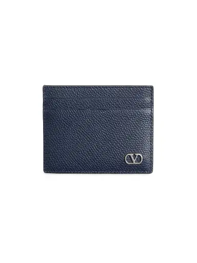 Valentino Garavani Men's VLogo Signature Cardholder in Grainy Calfskin | Thumbnail 1 Valentino Garavani Men's VLogo Signature Cardholder in Grainy Calfskin | Thumbnail 1