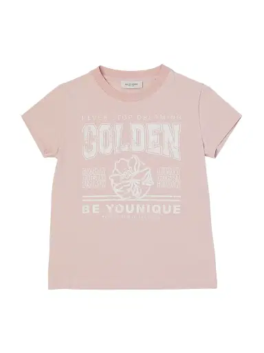 Golden Goose Little Girl's & Girl's Journey Logo Cotton T-Shirt - Pink - Size 6 | Thumbnail 1 Golden Goose Little Girl's & Girl's Journey Logo Cotton T-Shirt - Pink - Size 6 | Thumbnail 1