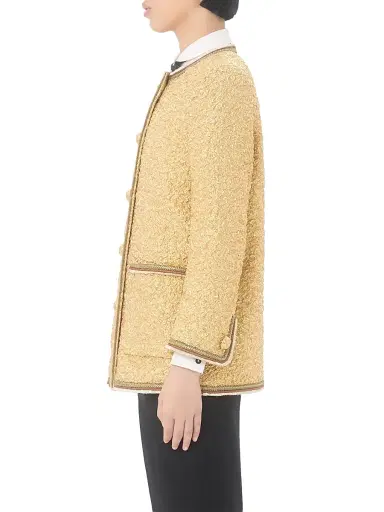 Valentino Garavani Women's Jacquard Cloque Caban - Gold - Size 6 | Thumbnail 3 Valentino Garavani Women's Jacquard Cloque Caban - Gold - Size 6 | Thumbnail 3