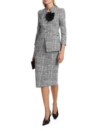 Chiara Boni La Petite Robe Women's Hisako Print Flower Jacket | Thumbnail 2 Chiara Boni La Petite Robe Women's Hisako Print Flower Jacket | Thumbnail 2