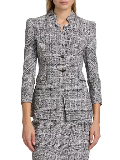 Chiara Boni La Petite Robe Women's Hisako Print Flower Jacket | Thumbnail 6 Chiara Boni La Petite Robe Women's Hisako Print Flower Jacket | Thumbnail 6