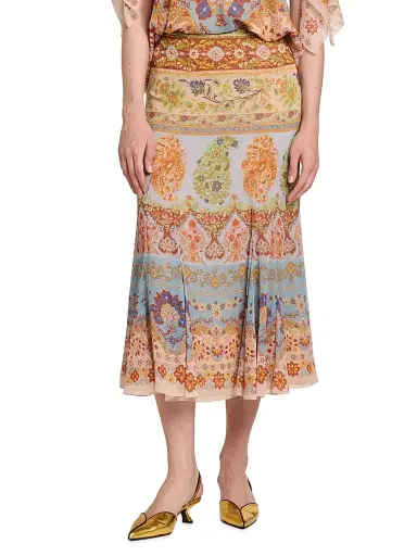 Etro Women's Paisley Godet Midi-Skirt | Thumbnail 3 Etro Women's Paisley Godet Midi-Skirt | Thumbnail 3