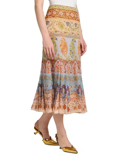 Etro Women's Paisley Godet Midi-Skirt | Thumbnail 4 Etro Women's Paisley Godet Midi-Skirt | Thumbnail 4