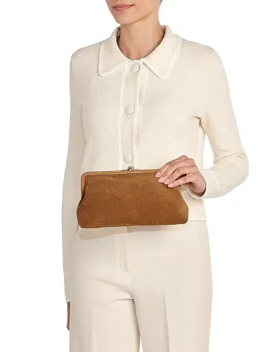 Il Bisonte Women's Manuela Classic Suede Clutch - Gianduia | Thumbnail 2 Il Bisonte Women's Manuela Classic Suede Clutch - Gianduia | Thumbnail 2