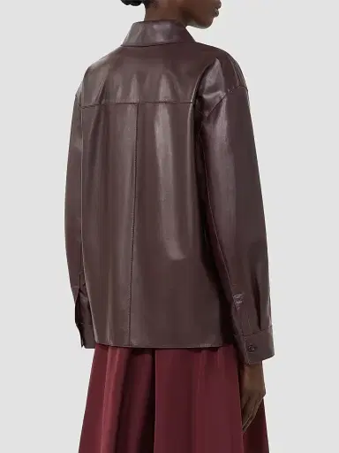 Weekend Max Mara Women's Nappa Leather Shirt Jacket | Thumbnail 3 Weekend Max Mara Women's Nappa Leather Shirt Jacket | Thumbnail 3