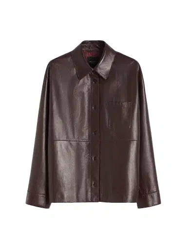 Weekend Max Mara Women's Nappa Leather Shirt Jacket | Thumbnail 1 Weekend Max Mara Women's Nappa Leather Shirt Jacket | Thumbnail 1