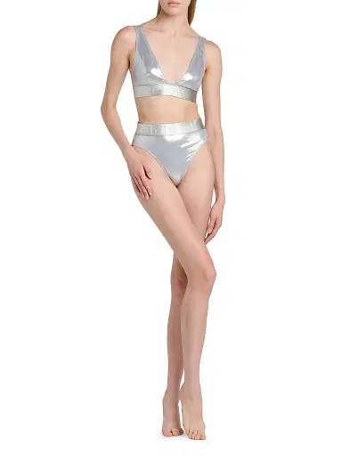 Versace Women's Laminated Metallic Bikini Top | Thumbnail 2 Versace Women's Laminated Metallic Bikini Top | Thumbnail 2